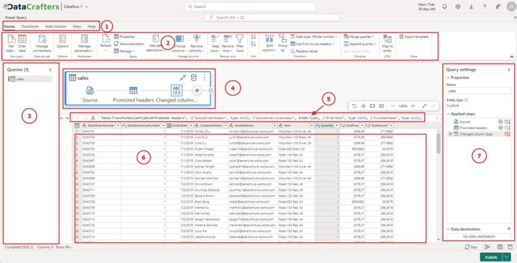 overview of power query editor