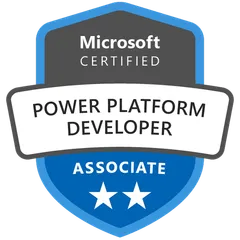 Microsoft Certified: Power Platform Developer Associate badge