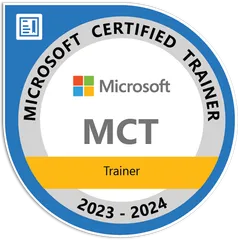 Microsoft Certified Trainer (MCT) 2023–2024 badge